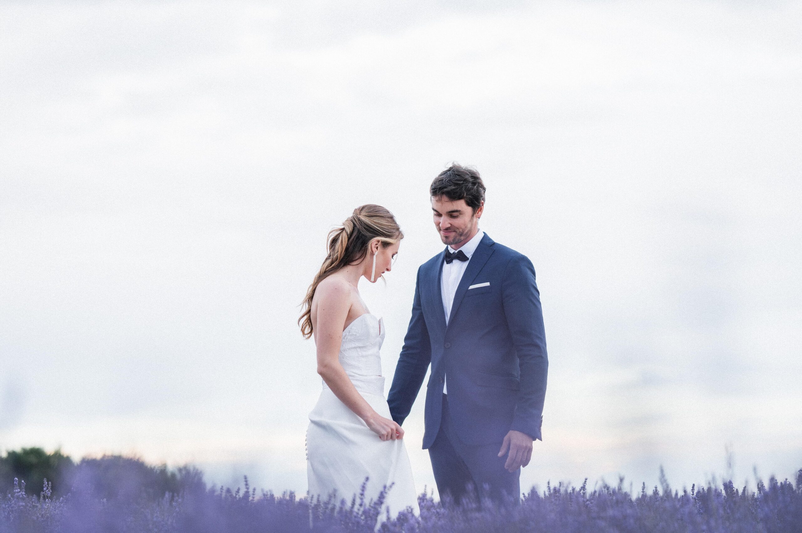 Elopement dans un champs de lavande