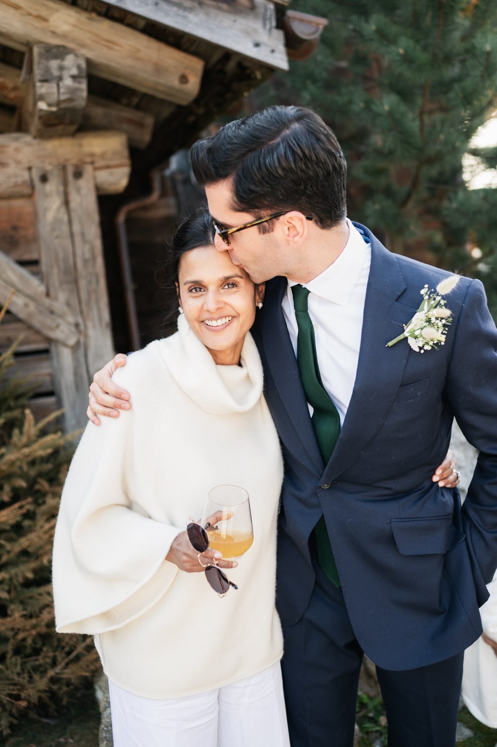 Mariage aux Fermes de Marie, les mariés