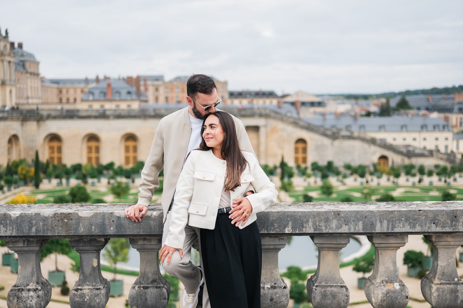 Couple demande de fiançailles Versailles