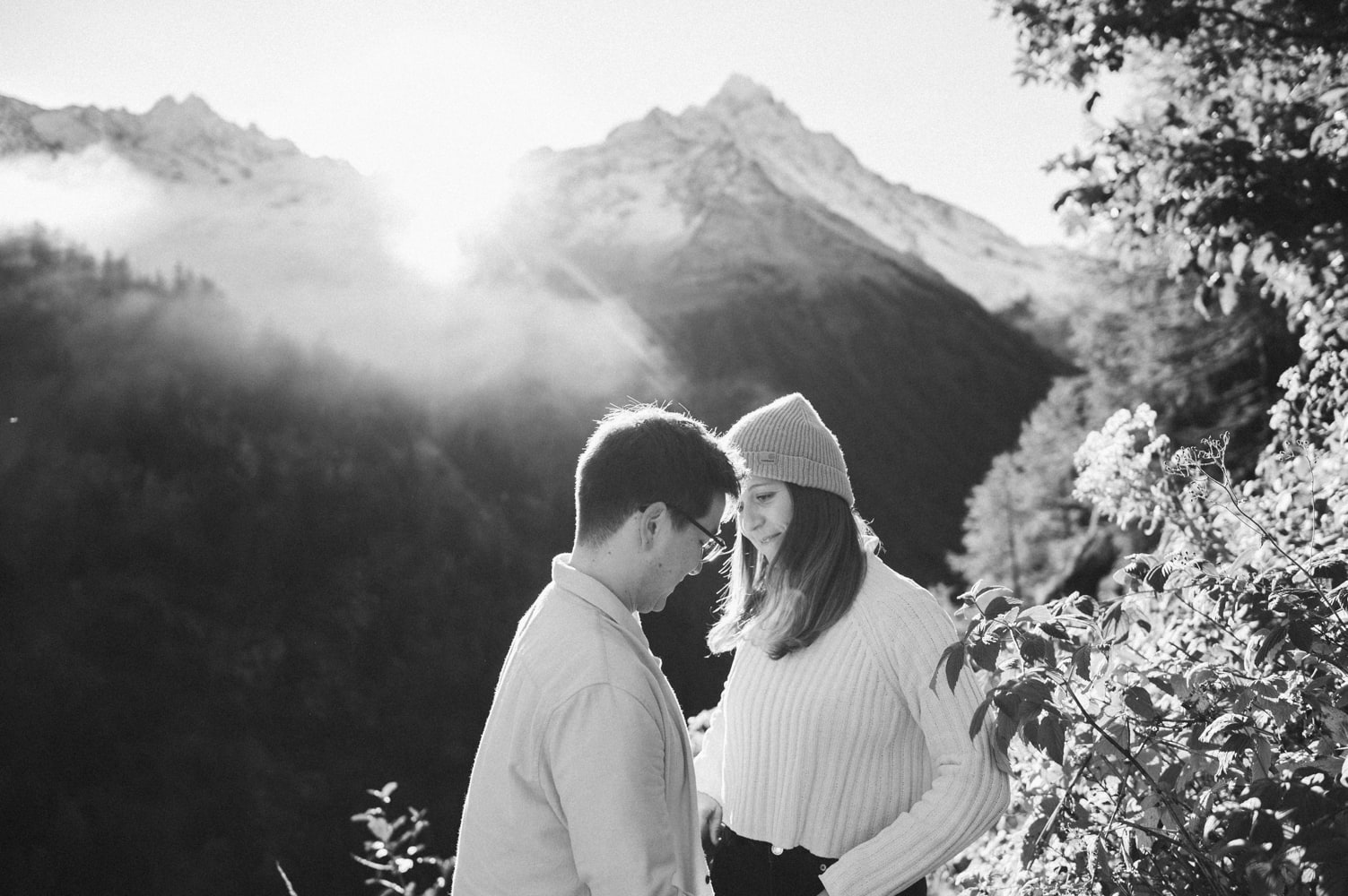 séance engagement à Chamonix